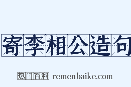 寄李相公造句是什么意思的图片